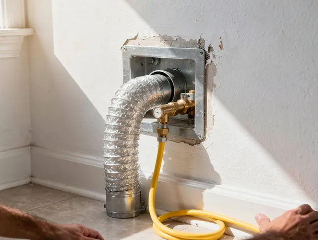 Coto de Caza Dryer Vent Cleaning certified technician performing specialized gas dryer vent cleaning in Coto de Caza